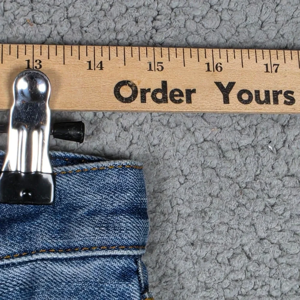 Tory Burch Jeans Womens Size 26 Medium Wash Straight Selvedge Button Fly Mom Fit